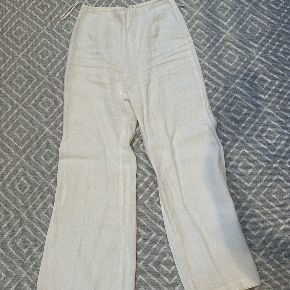 Faithfull the Brand Cream Textured Pants